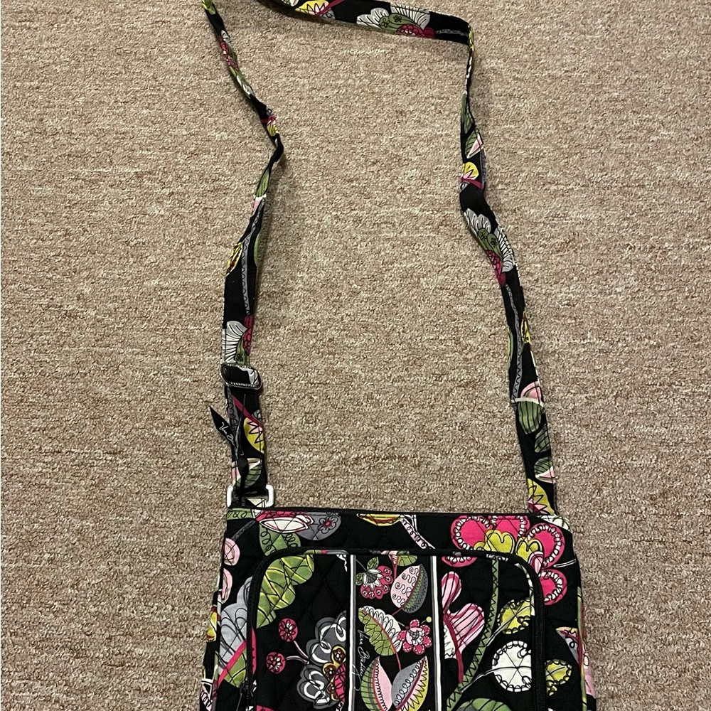 Vera Bradley Floral Black Crossbody Bag